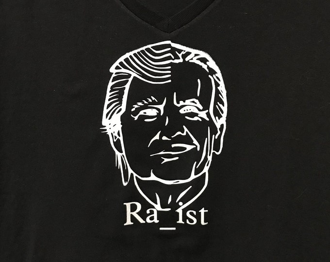 Trump/Biden Ra_ist T-Shirt Sparkly Vinyl