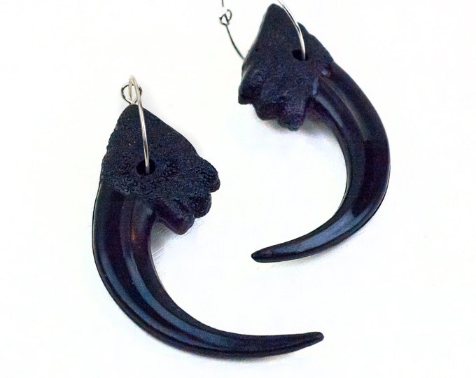 Velociraptor Claw Statement Earrings Dinosaur Eagle Jewelry Accessories