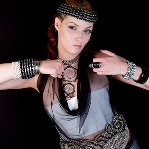Crochet Metal  Pop Tab Chainmaille Headband