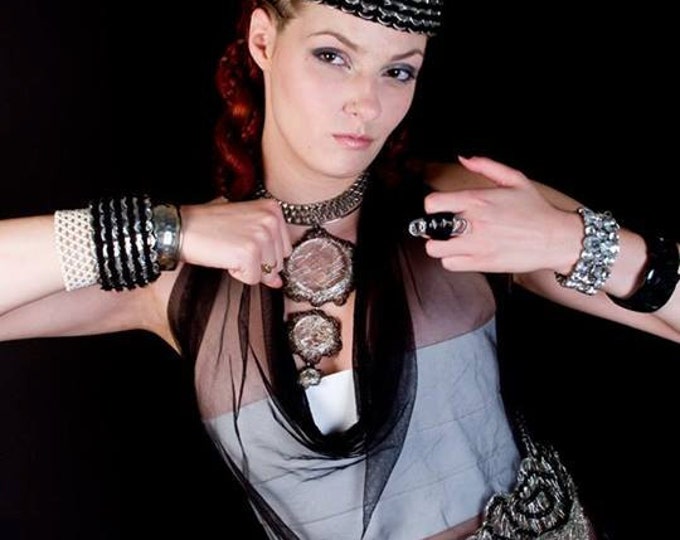 Crochet Metal  Pop Tab Chainmaille Headband