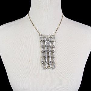 Vertical Rectangle Pop Tab  Necklace