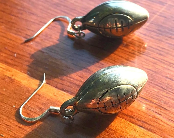 Football Earrings Handmade Dangle Sports Jewelry NFL Season Gift American