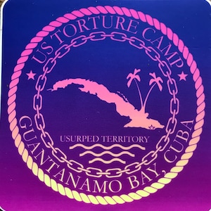 Vinilo Parodia de foca del campo antitortura de Guantánamo