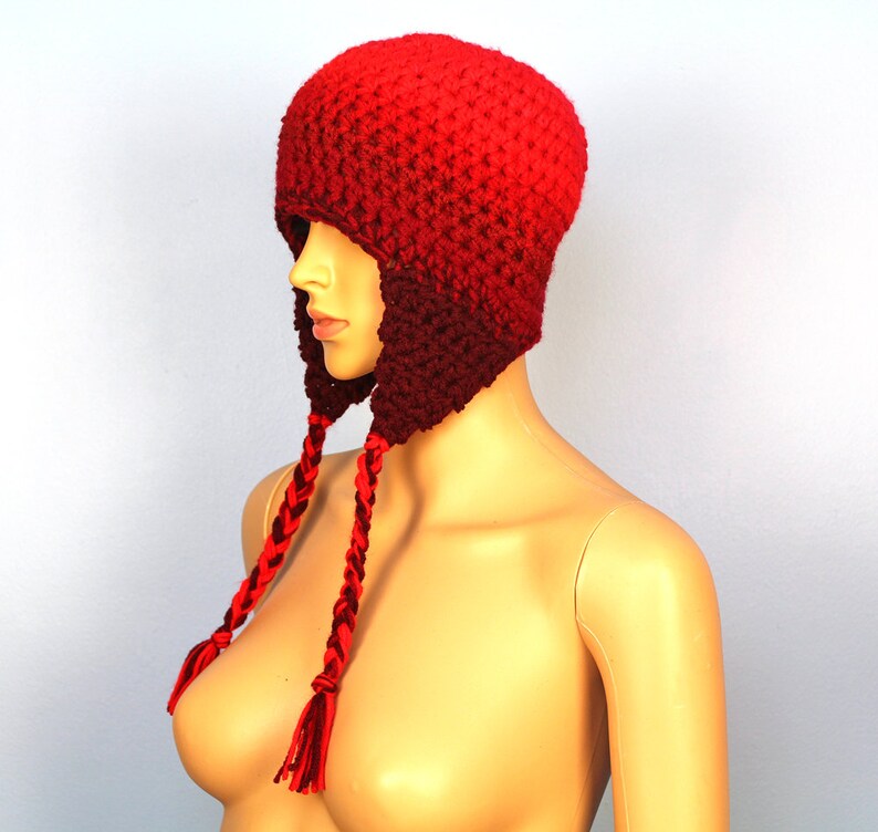 Yellow Ombre Fade Ear Flap Hat One of a kind Color Gradient Handmade Crochet Gift image 10