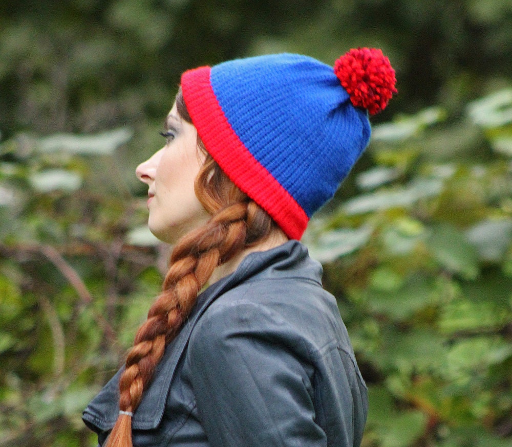 Friggin Bye Embroidered Adult Beanie Pom-Pom Hat Red