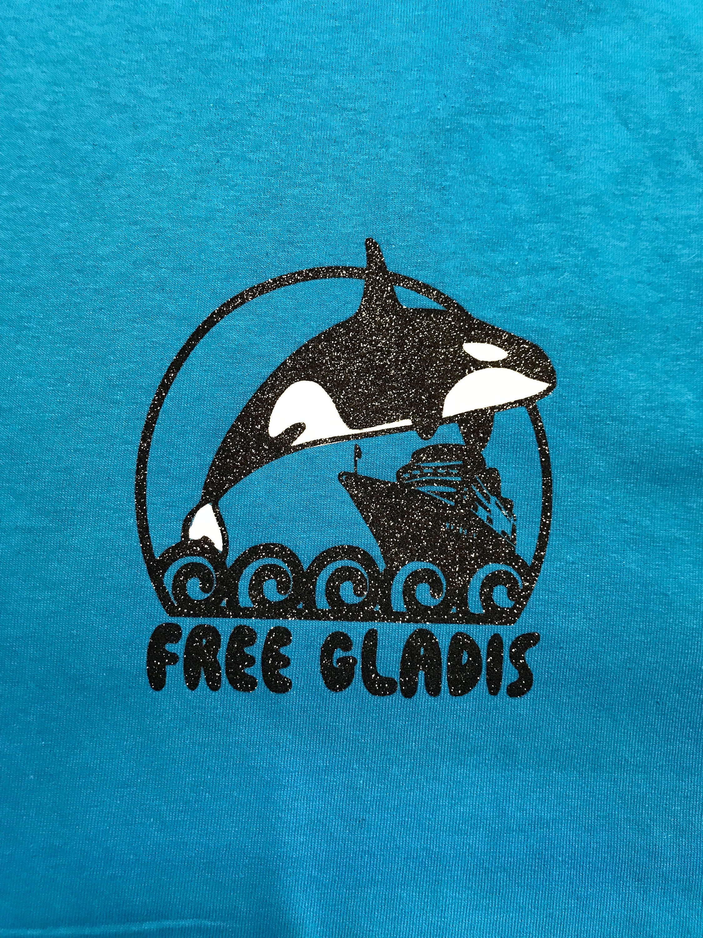 Free Gladis Orca T-shirt: Political Meme, Animal Revolution