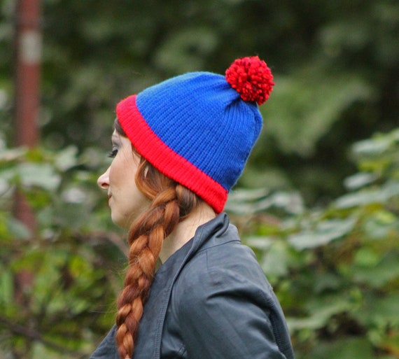 ? Handmade Oversized Slouch Beanie w/Shield — Turquoise/Red/Blue — NWOT Umbro Men main image 2
