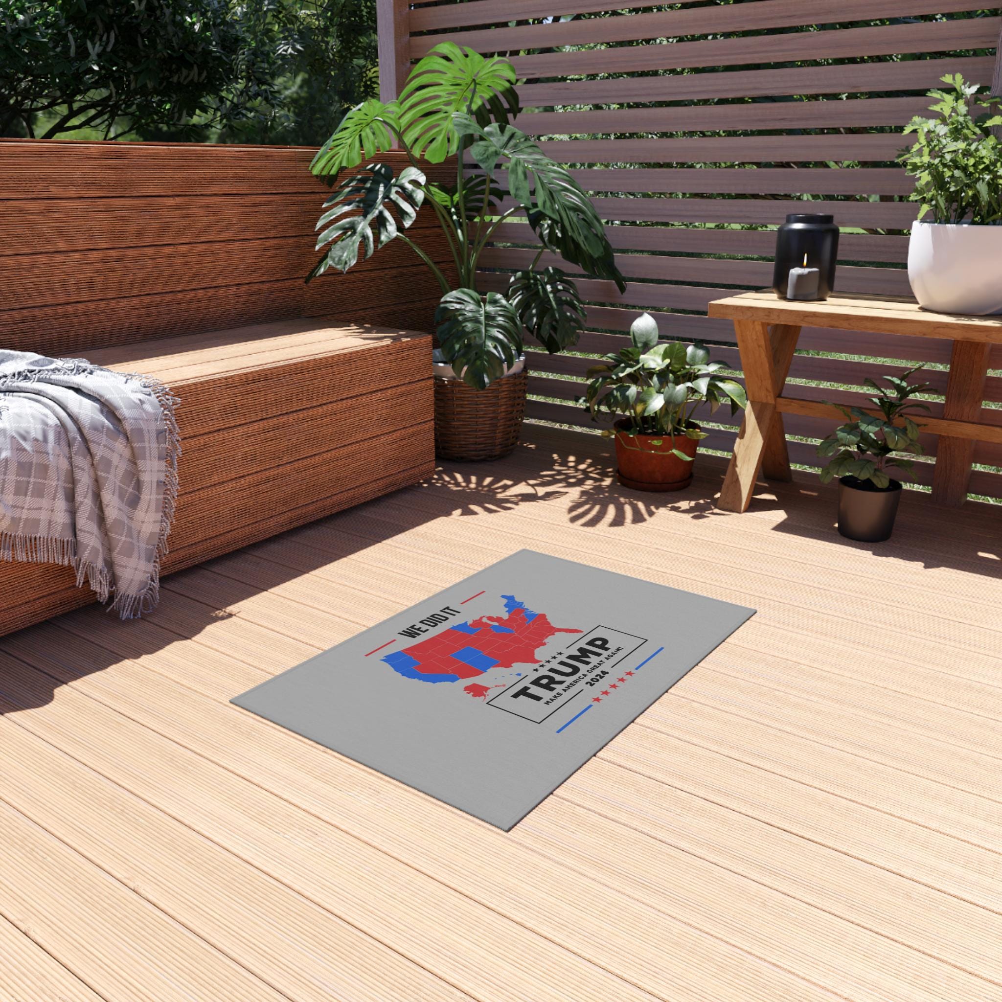 Trump Rug President Donald Trump Election Map Outdoor Rug 24 X 36 Non-slip Patio ...