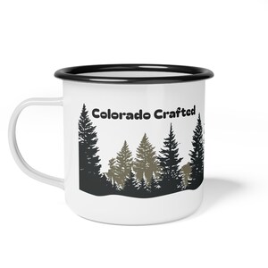Colorado Crafted Enamel Camp Cup 12 oz, Perfect for Camping, Hiking, Outdoor Adventures, Gifts for Nature Lovers, Summer Essentials Mug Gift