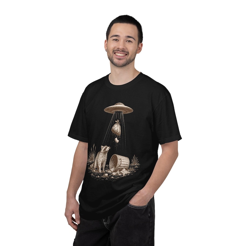 Raccoon UFO Shirt, Funny Trash Panda Tee, Retro 90s Western Shirt ...