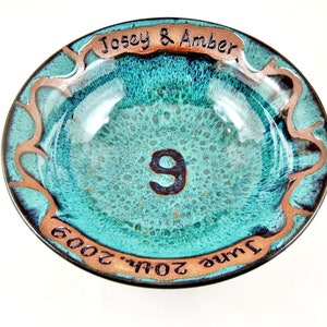 Personalized Pottery Anniversary gift for the 9th wedding anniversary image 2