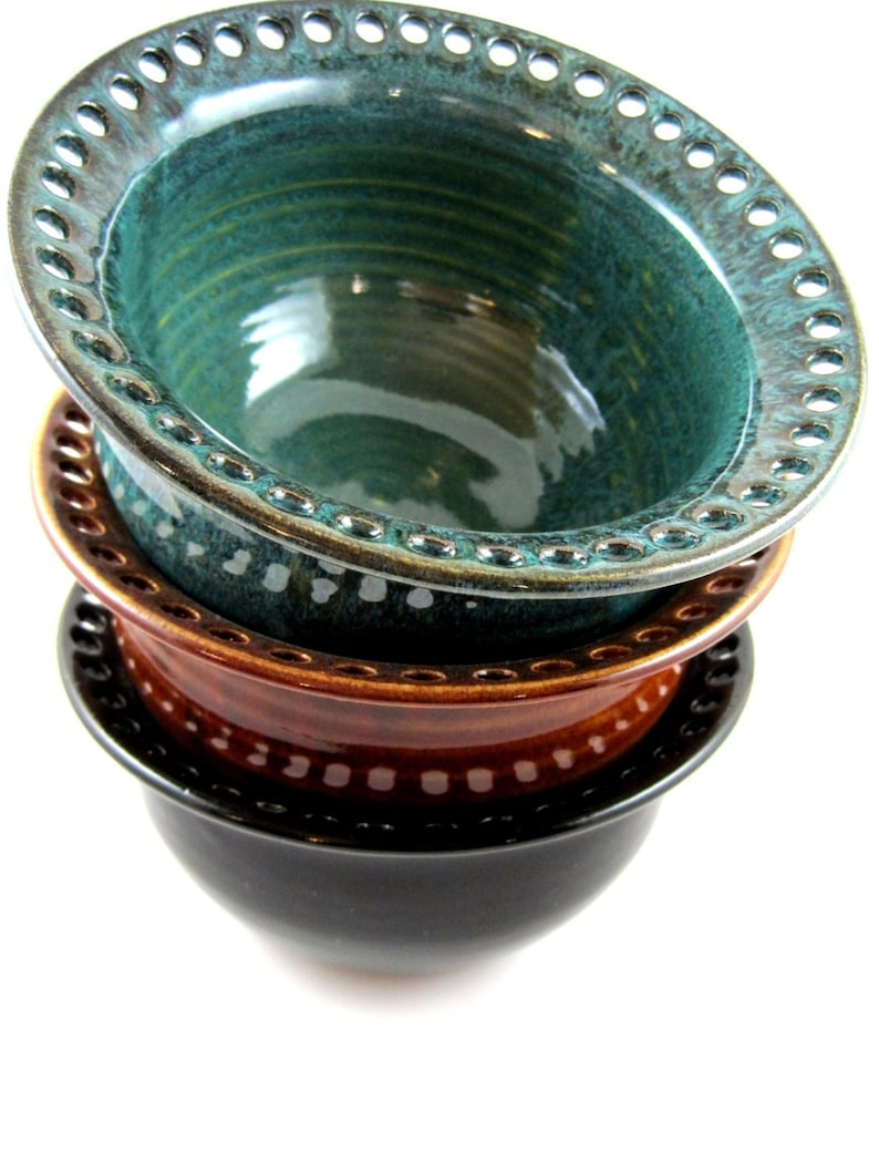 Handmade pottery Jewelry Bowl, Smart solution for earring organization, A functional gift idea for mother's day image 1