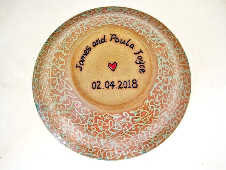Personalized wedding bowl Pottery wedding gift Gift for the Etsy