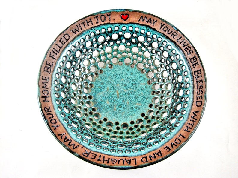 Irish blessing wedding gift Pottery fruit bowl 253 WB J Etsy
