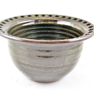 Handmade pottery Jewelry Bowl, Smart solution for earring organization, A functional gift idea for mother's day Bowl-Olive brown