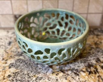 Modern ceramic home decor, Pottery fruit bowl - In stock