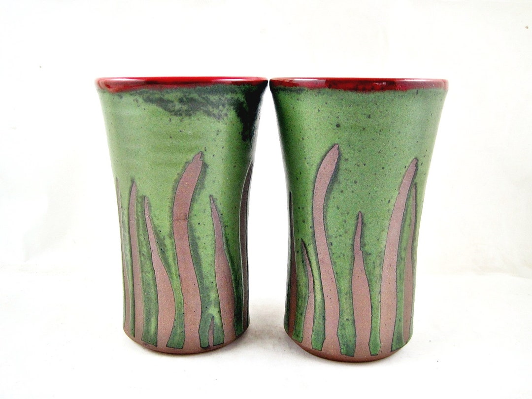 Pottery Tumbler Mug Set Ceramic Tumblers Handmade Stoneware Etsy