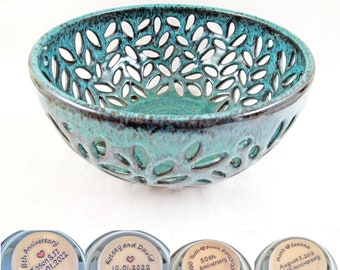 Pottery fruit bowl, modern ceramic home decor, ceramic art piece