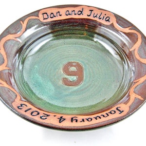 Personalized Pottery Anniversary gift for the 9th wedding anniversary image 5