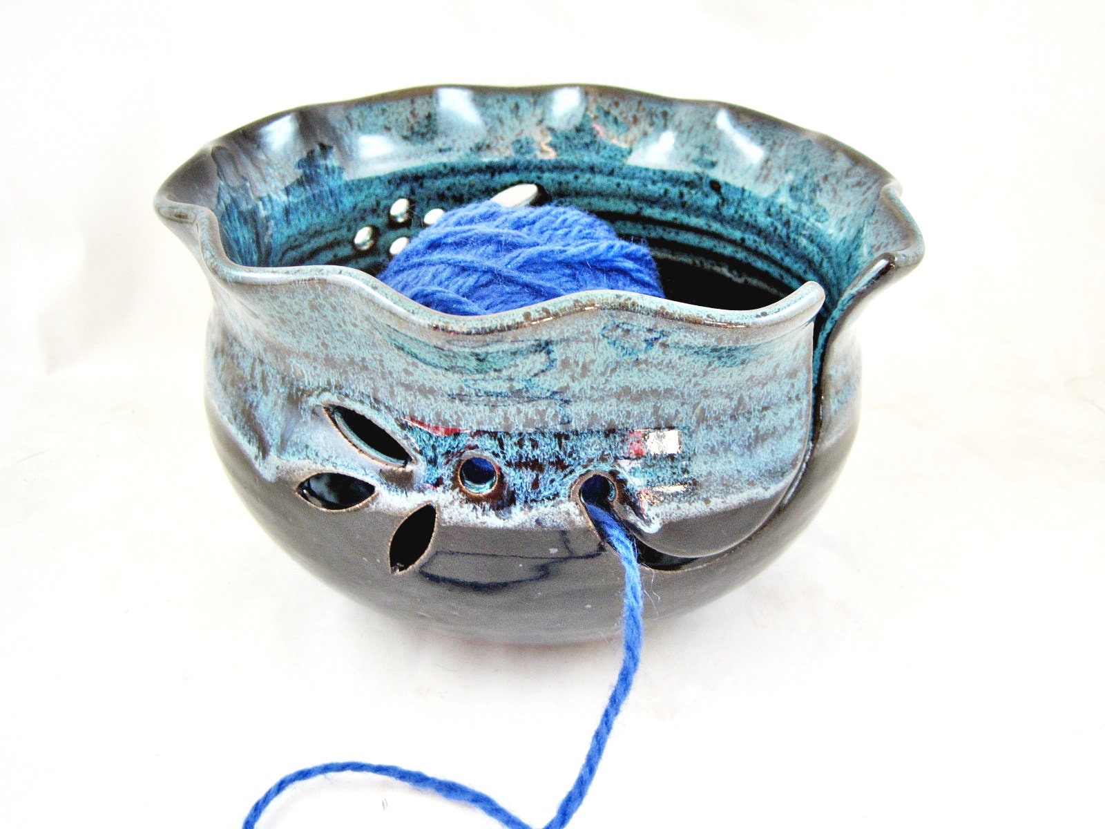 Large Yarn bowl pottery yarn bowl ceramic knitting bowl Etsy