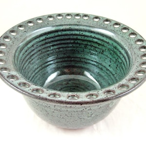 Handmade pottery Jewelry Bowl, Smart solution for earring organization, A functional gift idea for mother's day Bowl-Dark Green