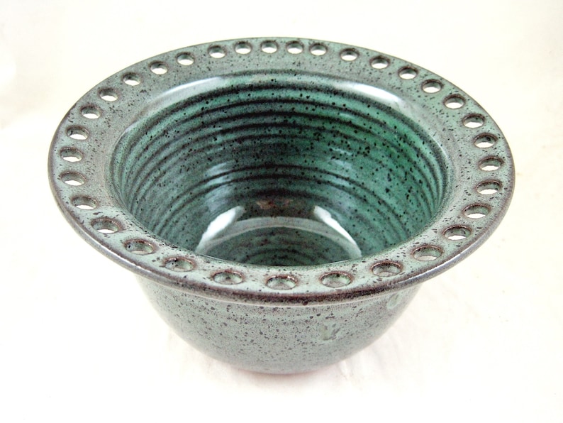 Handmade pottery Jewelry Bowl, Smart solution for earring organization, A functional gift idea for mother's day Bowl-Dark Green
