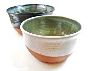 Handmade Pottery Nesting Bowls Stoneware Kitchen dishes Large Serving bowl For Family Dinner Great Gift Idea For New Couple