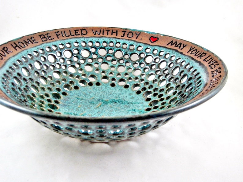 Irish blessing wedding gift Pottery fruit bowl 253 WB J Etsy
