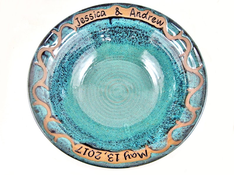 Personalized Wedding Bowl With Custom Engraved Names and Date Etsy