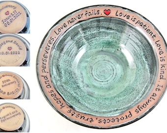 Personalized wedding blessing bowl gift idea for the new couple