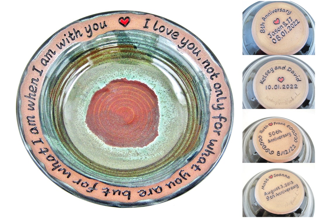 Personalized Pottery Gift for 9th Anniversary Customized With Etsy