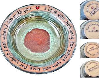 9th Anniversary Gift Personalized Pottery Bowl With Engraved Love Note Special Gift To Her Mark Milestone Anniversary Create Family Memory