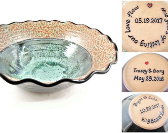 Personalized serving bowl Great wedding gift, 9th anniversary gift, and housewarming gift