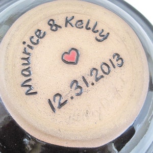 Personalized wedding gift, Handmade pottery serving bowl engraved with irish blessings, unique wedding gift idea for the new couple image 9