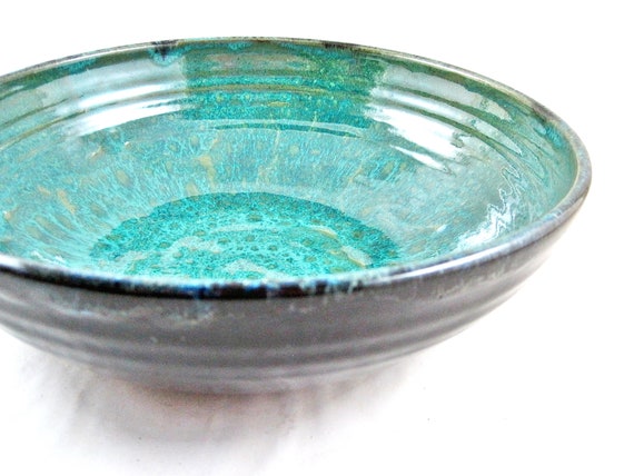 Teal serving bowl cheap