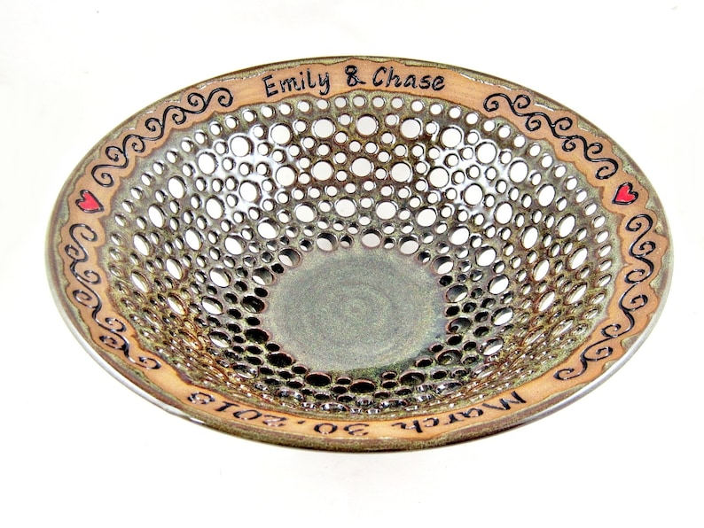 Personalized Wedding Gift Customized Pottery Fruit Bowl Etsy