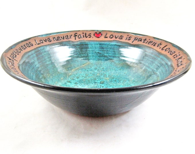 Pottery Wedding Gift Ceramic Blessing Bowl Personalized Etsy