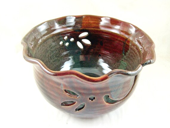 Pottery Yarn bowl Ceramic Knitting bowl Grandma gift In stock