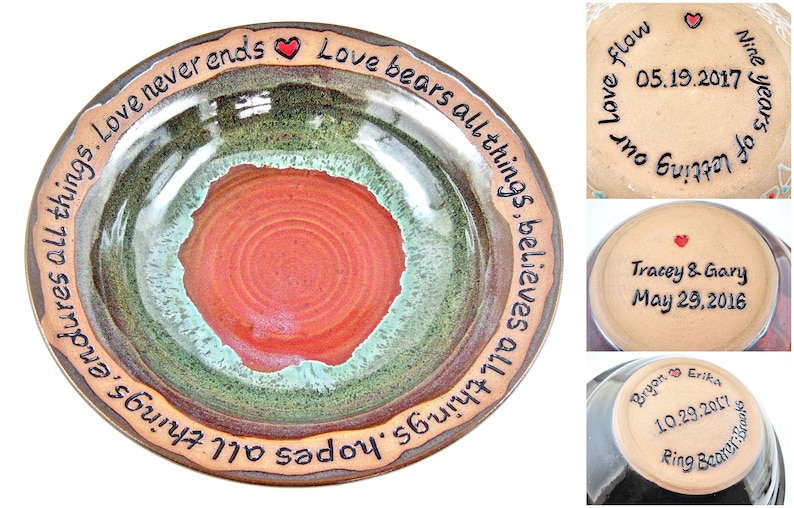 Personalized Wedding Bowl Pottery Wedding Gift Gift for the Etsy