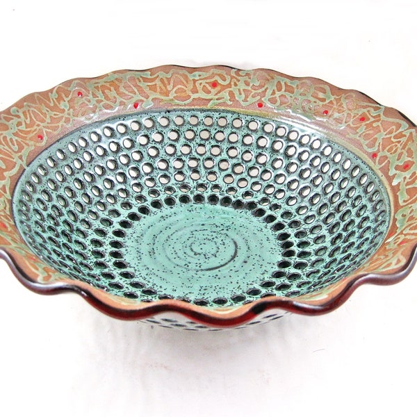 Vintage Pottery Fruit Bowl Etsy