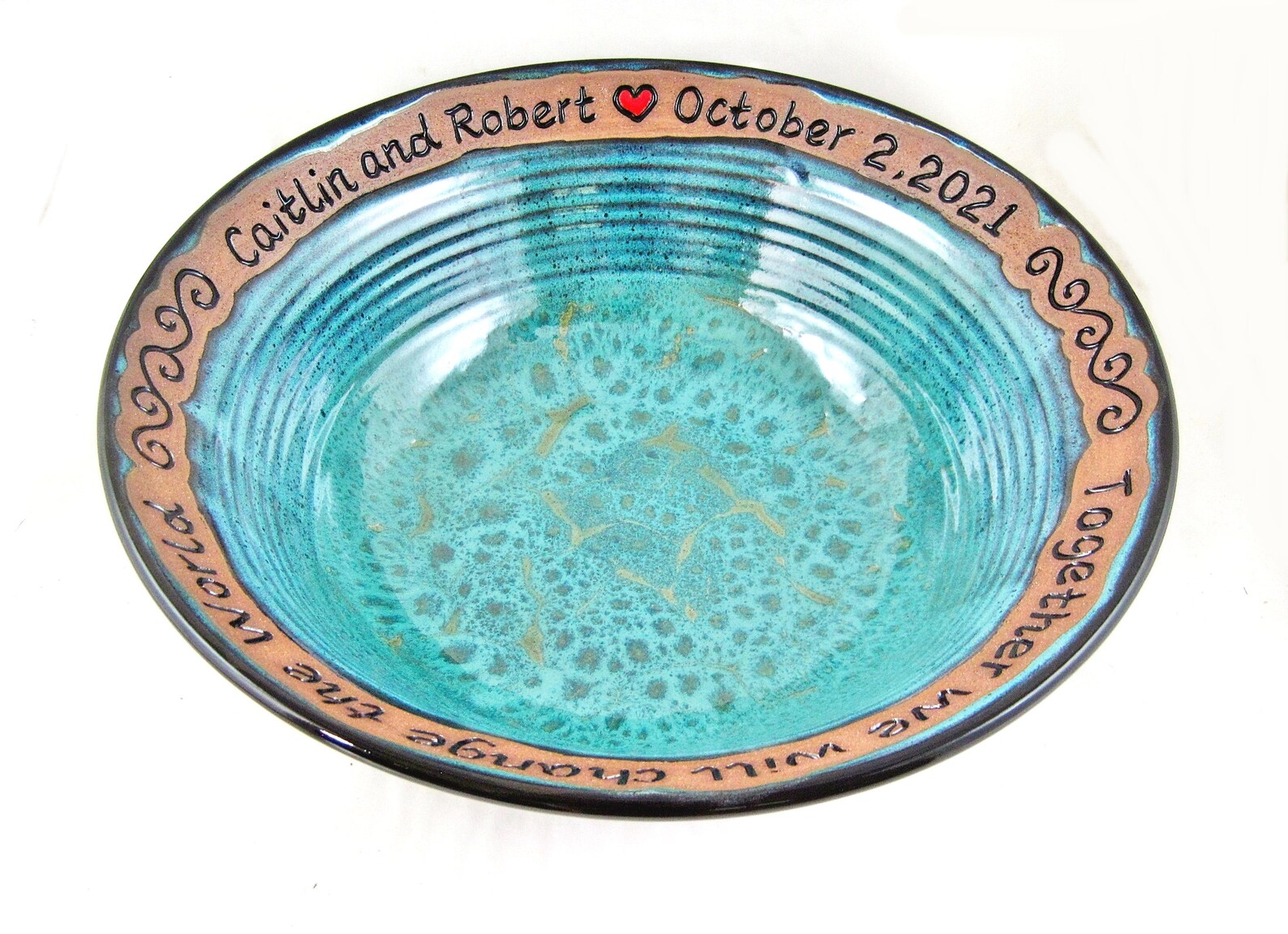 Personalized Wedding Bowl Ceramic Wedding Gift for the New Etsy
