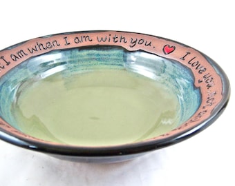 Personalized Pottery anniversary gift, Customized 9th Anniversary gift - Made to order