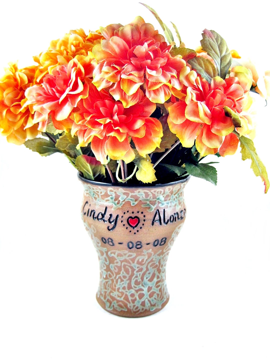 Personalized Flower Vase Gift for Wedding Anniversary Etsy