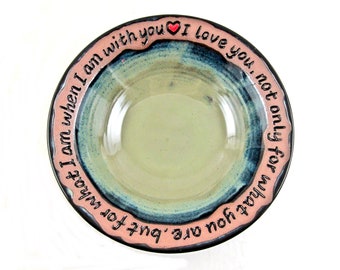 Wedding Anniversary gift, 9th Anniversary gift, handmade pottery bowl- In stock 520 WB