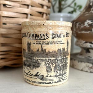Antique English Advertising Pot / Liebig Company’s Extract of Beef Pot