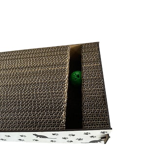 Hoogwaardige kattenkrabplank - houten buitenoppervlak dubbelzijdig Cat Scrather-golfkarton - 21 * 43 * 8 cm - Cat Scratcher