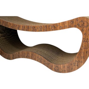 Surface extérieure en bois pour gratter le chat - Le nouveau favori de votre chat - 21 x 67 x 29 cm - Griffoir pour chat - Taille L