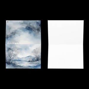 Winter Watercolor Greeting card (DIGITAL DOWNLOAD)