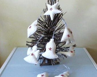 9 Christmas Felted  Ornaments
