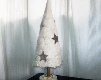 Felted Christmas Tree Stars Art